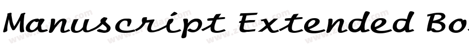 Manuscript Extended Bold字体转换
